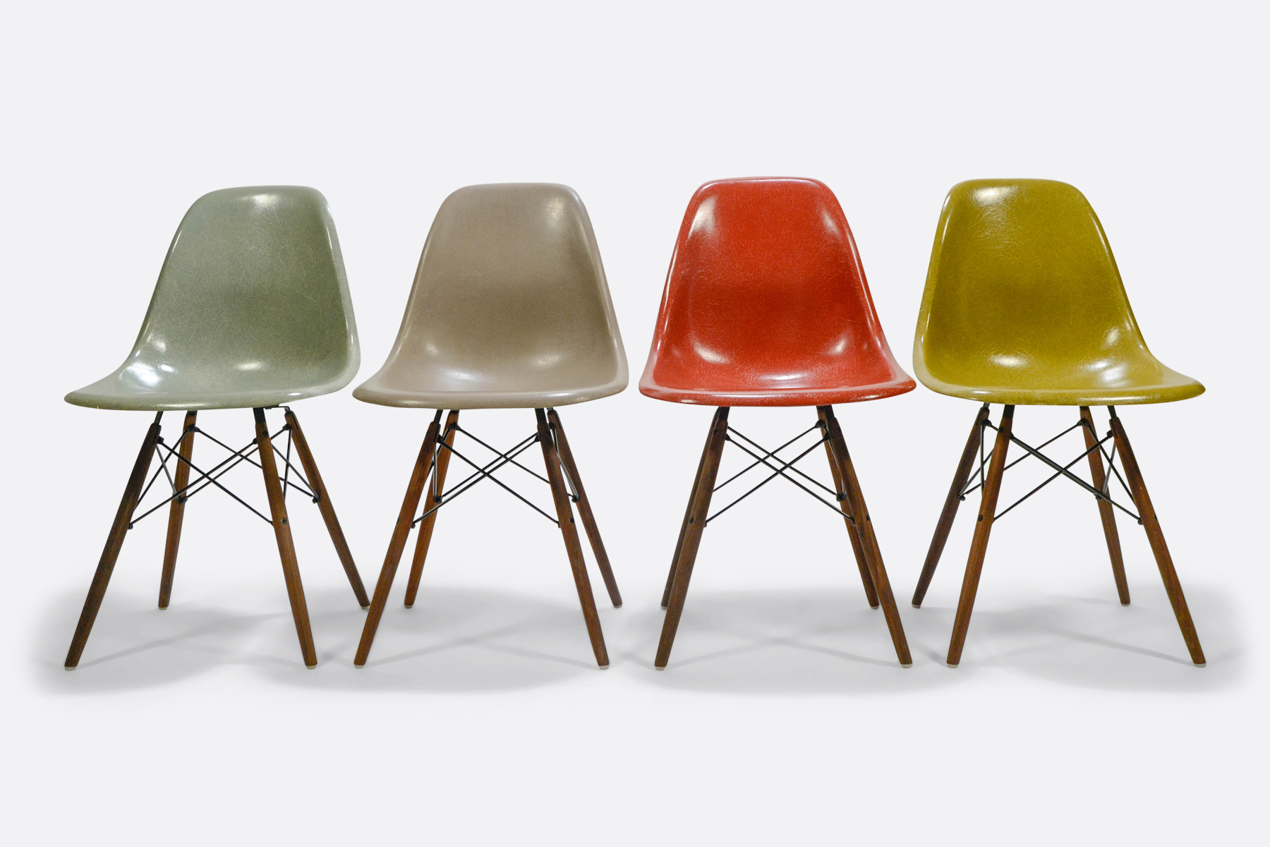 Eames DSW set of 4 Seafoam Green - Greige - Terracotta - Mustard1