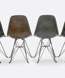 Eames DSR set of 4 Jet Black - Seal Brown - Elephant Grey - Charcoal 4