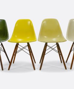 Eames DSW set of 4 Forest Green - Canary Yellow - Lemon Yellow - Off White1