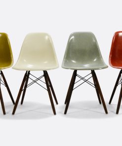 Eames DSW set of 4 Mustard - Off White - Seafoam Green - Terracotta1