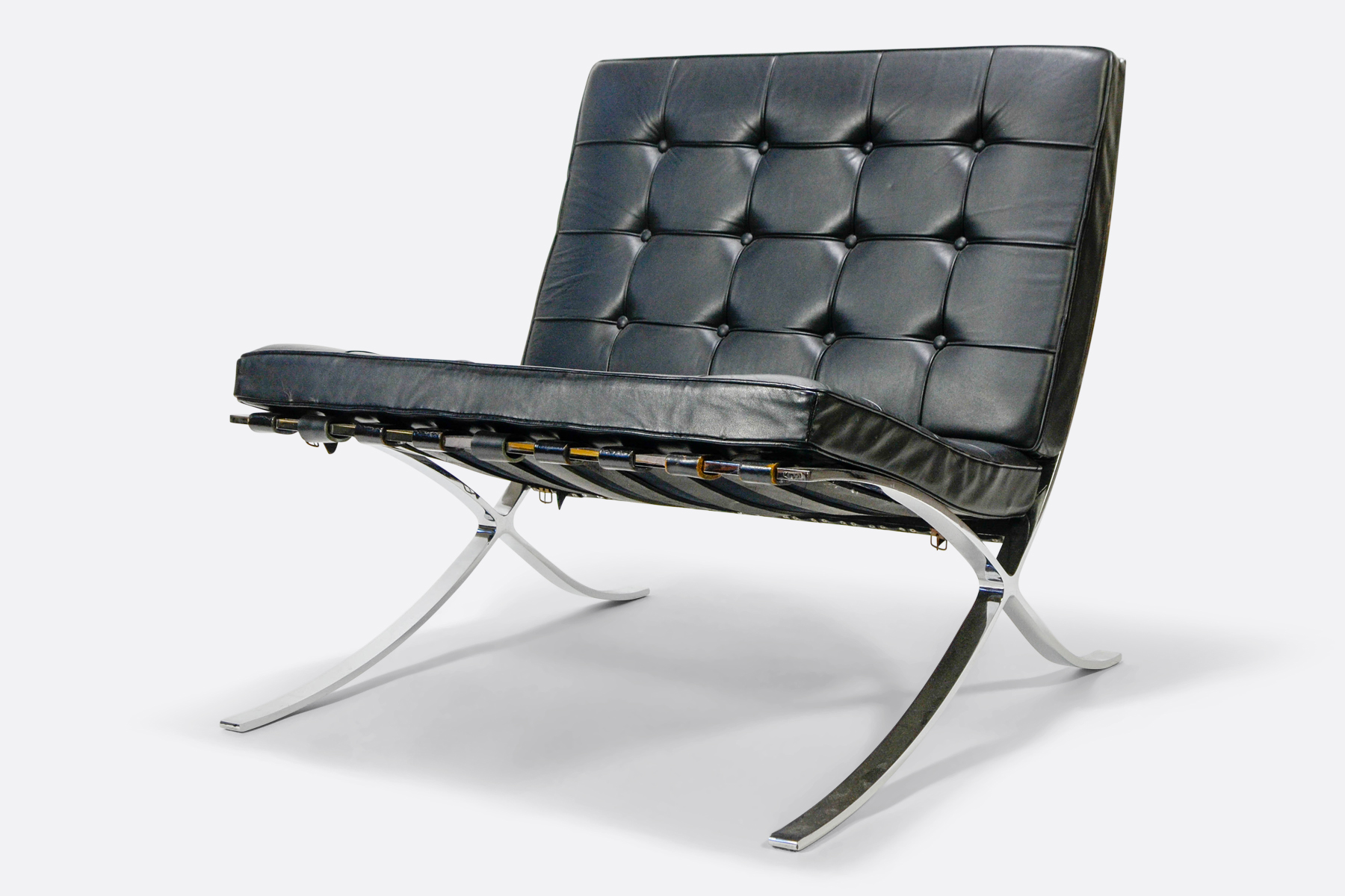 Vintage | Knoll | Barcelona Chair | Black | Leather | The Modern Amsterdam