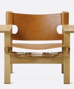 Fredericia-the-spanish-chair-cognac-leather-frontal-The-Modern
