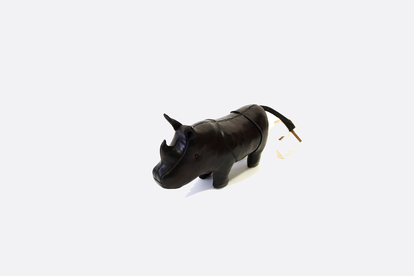 Rhinocerous Rhino Single Leather Photo Coaster Animal Breed Gift ARH-2SC 